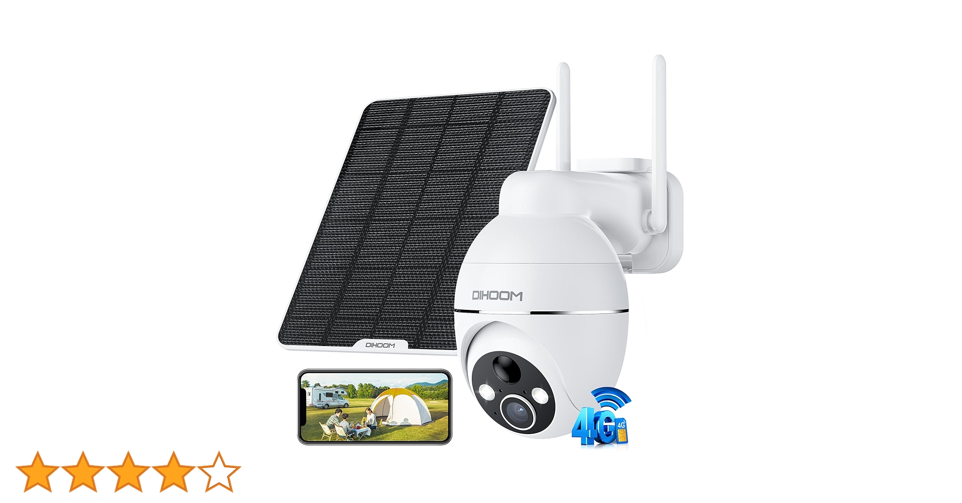 Amazon.co.jp: 【4G 防犯カメラ wifi不要】DIHOOM 4g 防犯カメラ 屋外